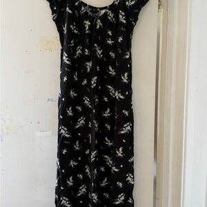 H&M Elegant Black and White Floral Dress